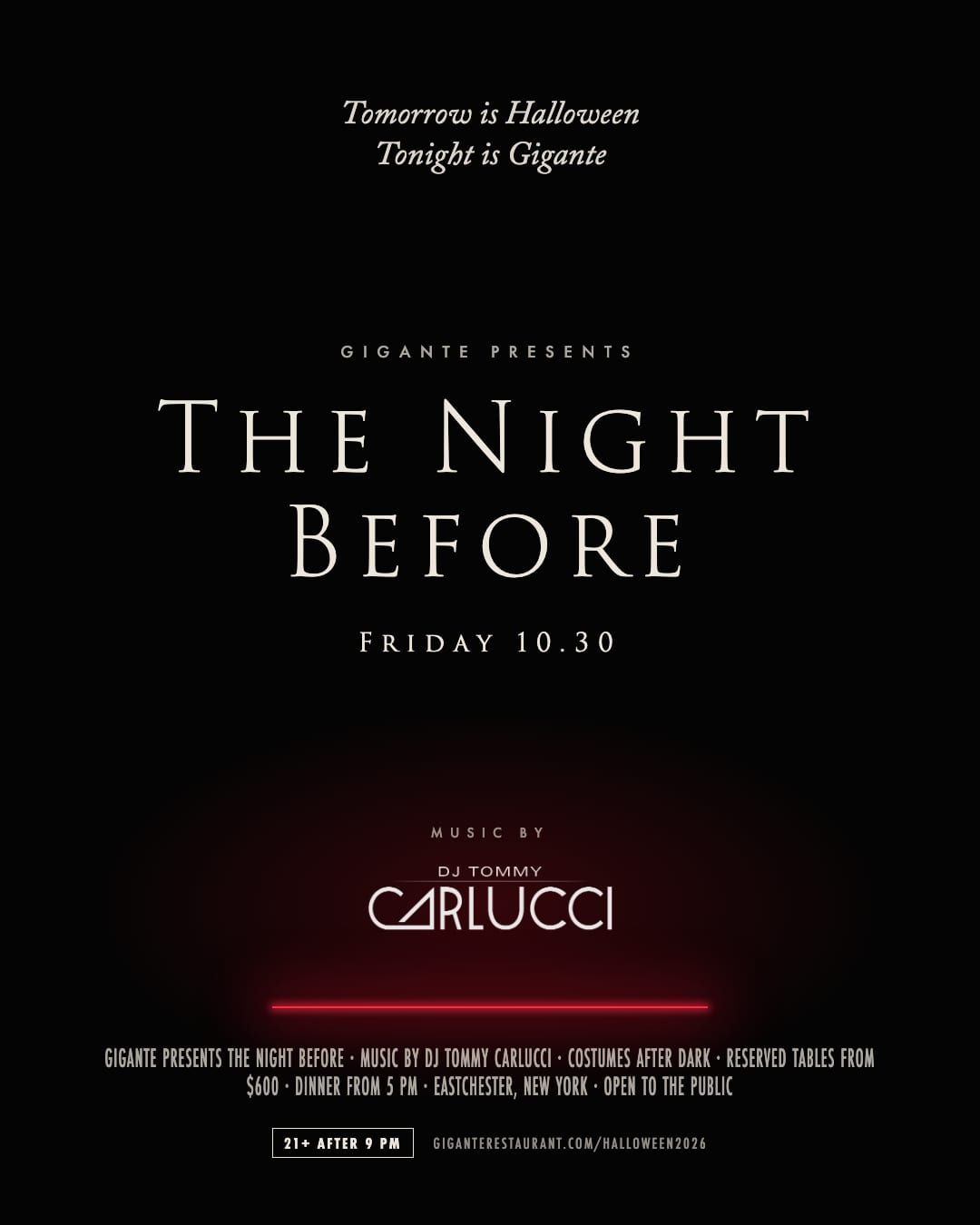 The Night Before, Friday, October 30